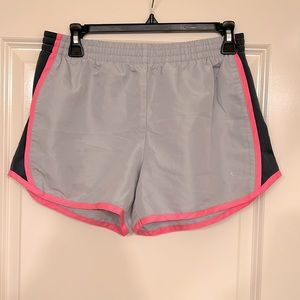 Danskin athletic running shorts. No liner. Stretch waistband. Drawstring.